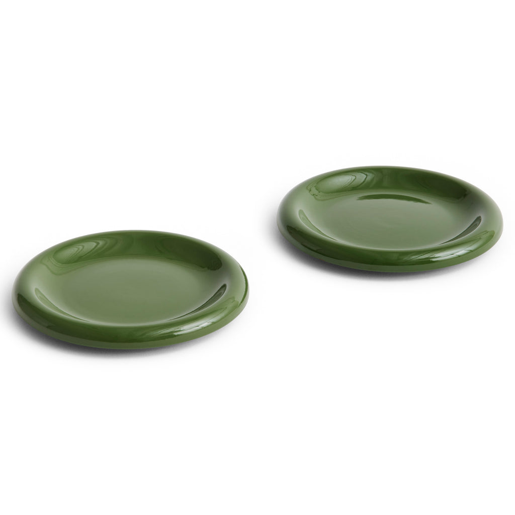HAY Teller „Barro Plate Green 18 cm“ | 2er-Set für kleine Gänge | HAY