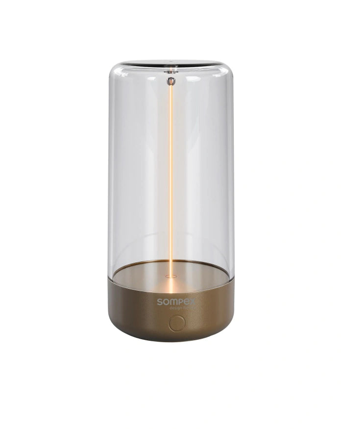 Sompex Tischleuchte “PULSE” | Dimmbar & glänzend in Gold | Sompex