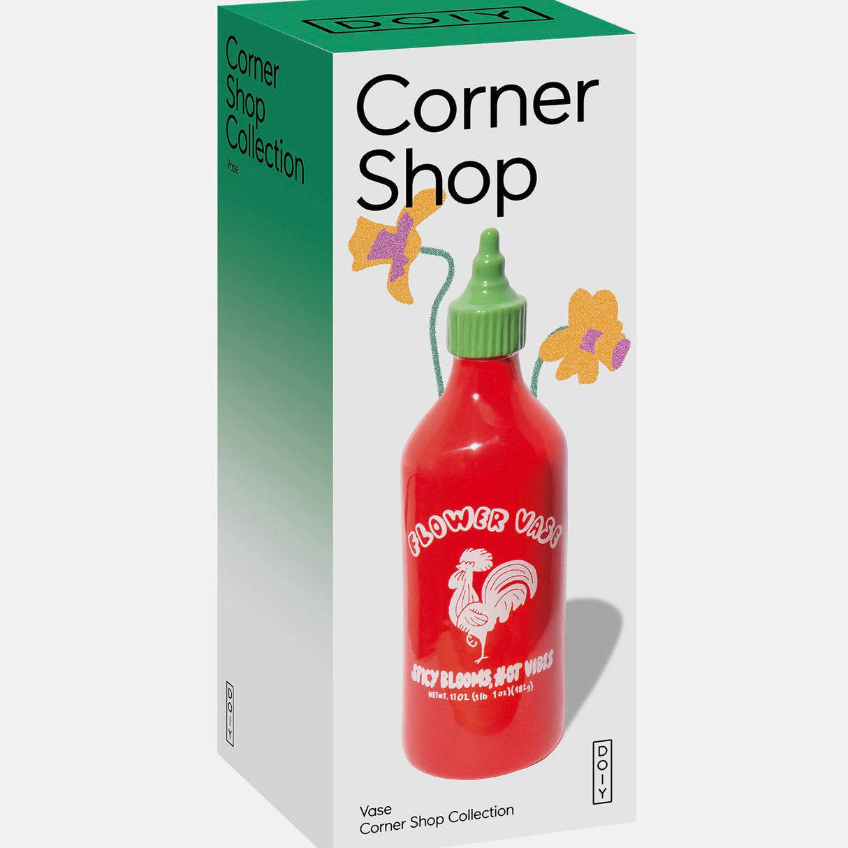 DOIY Vase „Sriracha M“ | Ikonische Flaschenform | DOIY