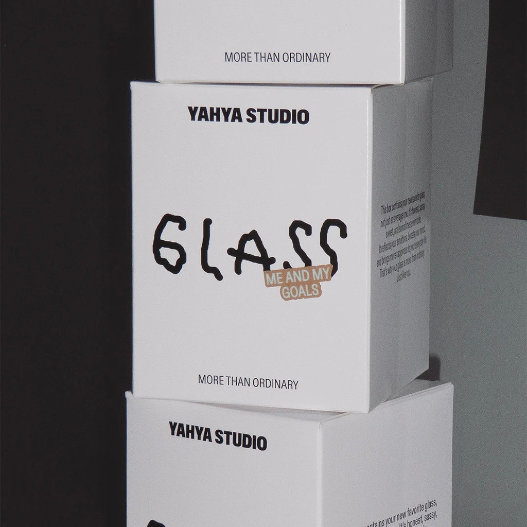 YAHYA Studio Glas „My Goals (L)“ | Groß & ehrlich | YAHYA Studio