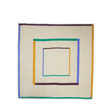 Hübsch Tagesdecke „Twist Square Sand/Multicolour“ | 260 × 260 cm | Hübsch