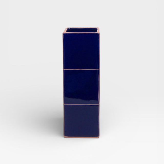 Table Machine Vase “Triple Tile” Blue & Pink | Skulpturales Design | Table Machine