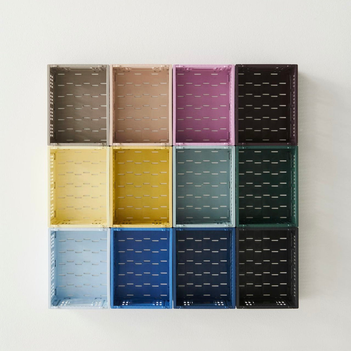 HAY Faltbox „Colour Crate Mini Warm Grey“ | 2er-Set in sanftem Grau | HAY