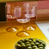 HAY Weingläser „Tint Pink & Yellow“ 2 Stk. | 2er-Set mit Farbtwist | HAY