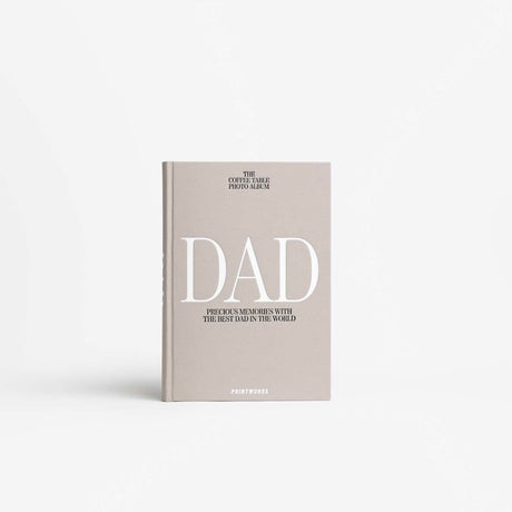 PRINTWORKS Fotobuch “Dad” Grey | Persönliches Geschenk | PRINTWORKS