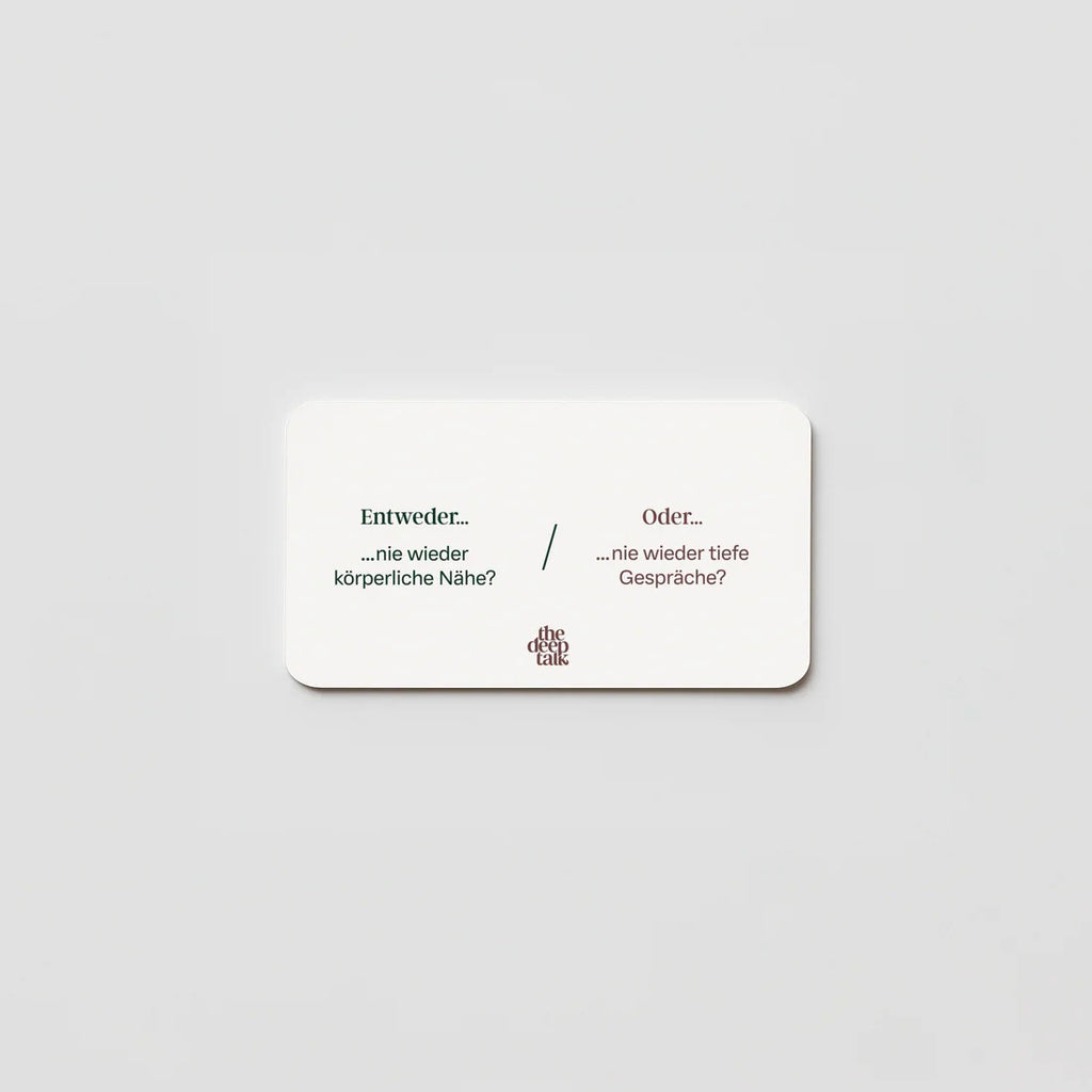 The Deep Talk Kartenset “Entweder/Oder” | Frage-Karten für gute Gespräche | The Deep Talk