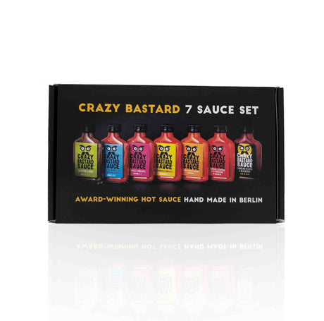 CBS Foods Chilisauce Crazy Bastard | 7er Set | 7 scharfe Geschmacksexplosionen