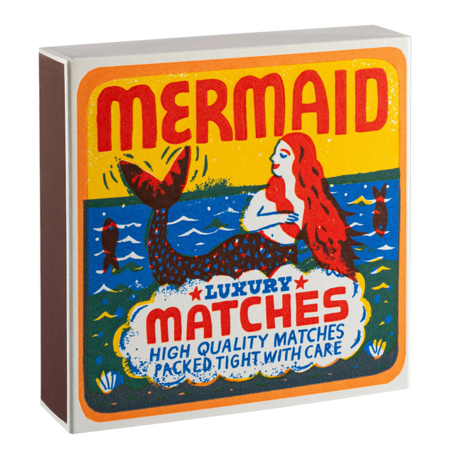Archivist Lange Streichhölzer „Mermaid Matches“ | in Square Matchbox | Archivist