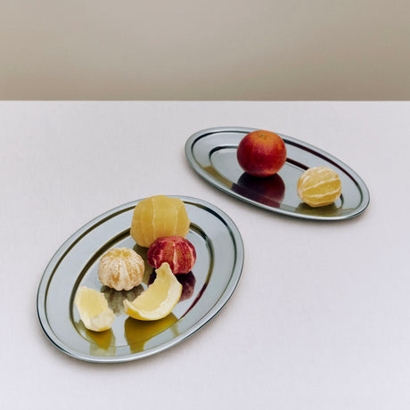 HAY Schale „Essential Steel Oval Dish Large“ | Minimalistisch | HAY