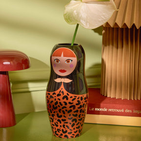 Fluid Market Vase „Doll Leopard“ | Figurative Vase im Leopardenlook | Fluid Market