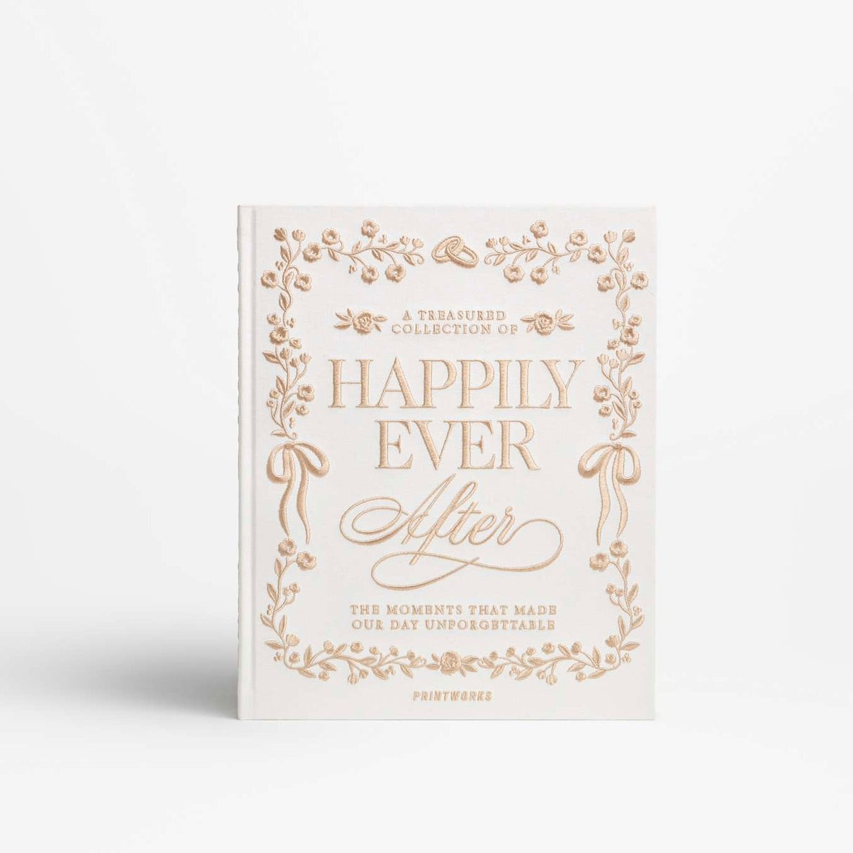 PRINTWORKS Fotoalbum “Embroided Happily Ever After” | Besticktes Hochzeitsalbum | PRINTWORKS