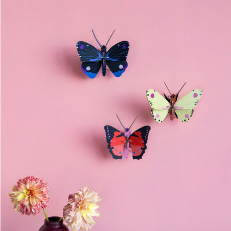 studio ROOF Wanddeko “Blue Diadem Butterfly” | 3D Schmetterling | studio ROOF