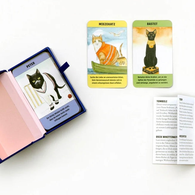 Laurence King Verlag Kartenset "Katzen-Gurus" Mini | Lustiges Spiel für Katzenliebhaber