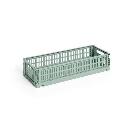 HAY Faltbox „Colour Crate Mini Oblong Sage Green“ | Schmal & stilvoll | HAY