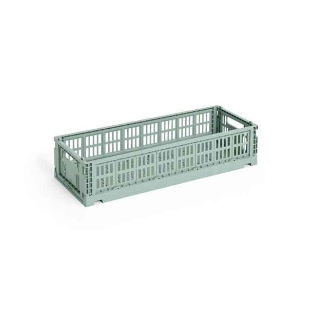 HAY Faltbox „Colour Crate Mini Oblong Sage Green“ | Schmal & stilvoll | HAY