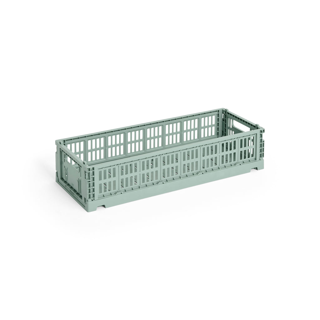 HAY Faltbox „Colour Crate Mini Oblong Sage Green“ | Schmal & stilvoll | HAY