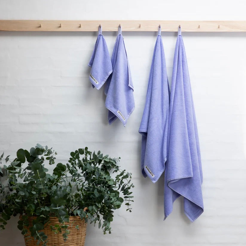 BONGUSTA Waschlappen „Naram Lavender Blue 30×30 cm“ | Für Gesicht & Hände | BONGUSTA