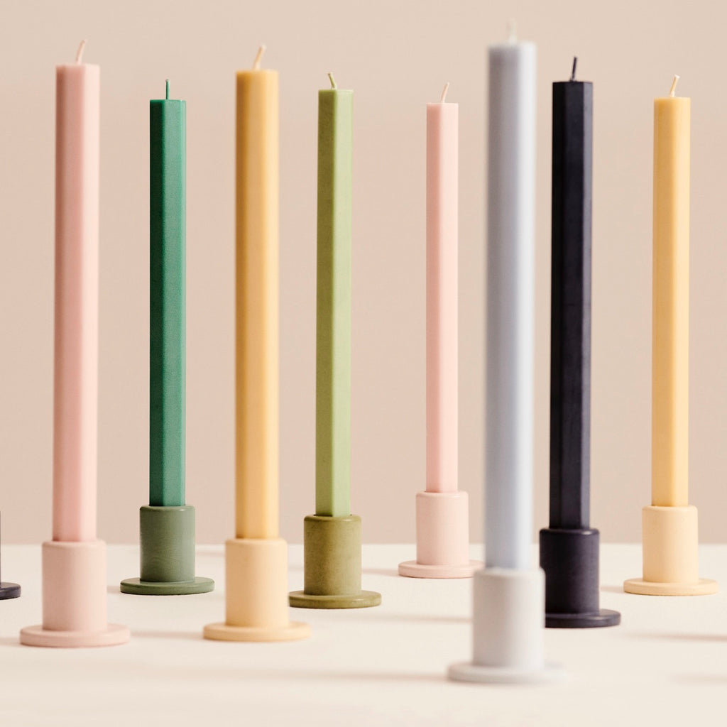 HAY Kerzen „Square Pastel“ | 4er-Set in sanften Farbtönen | HAY