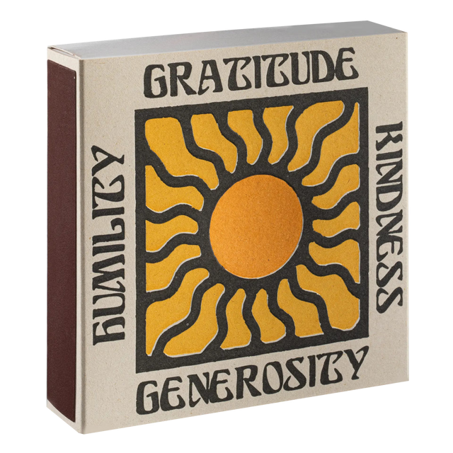 Archivist Lange Streichhölzer „Gratitude and Kindness“ | in Square Matchbox | Archivist