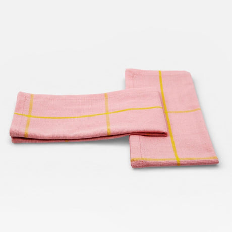 Table Machine Servietten “Tile” 6 Stk. Pink & Yellow | 6er-Set | Table Machine
