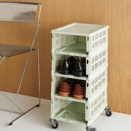 HAY Faltbox „Colour Crate Medium Mint“ | Praktisch in Pastellgrün | HAY