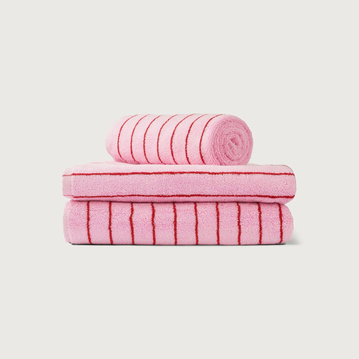 BONGUSTA Badelaken BONGUSTA “Naram Baby Pink & Sky Patrol” | 100x150 cm | Sanfte Farbkombination