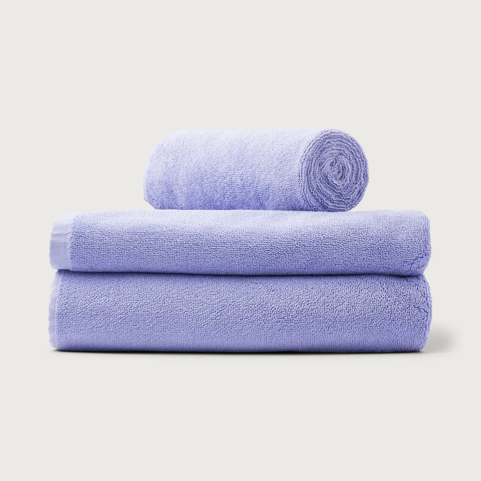 BONGUSTA Badelaken „Naram Lavender Blue 100×150 cm“ | Pastellig & groß | BONGUSTA