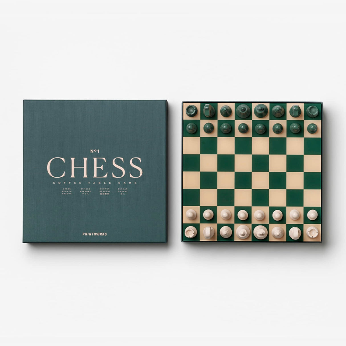 PRINTWORKS Spiel “Classic Chess” | Stilvolles Schachspiel | PRINTWORKS
