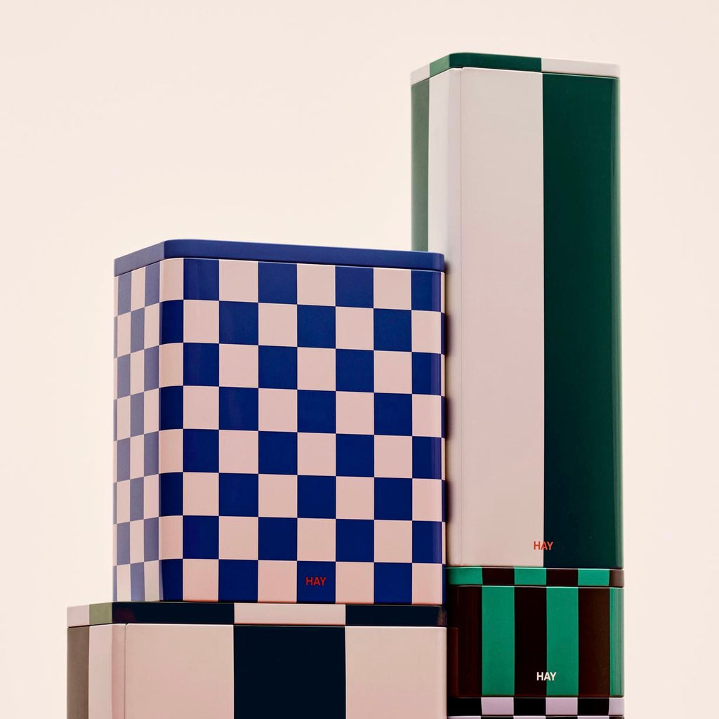 HAY Dose „Tin Container Slim“ | Green & Off-White | HAY