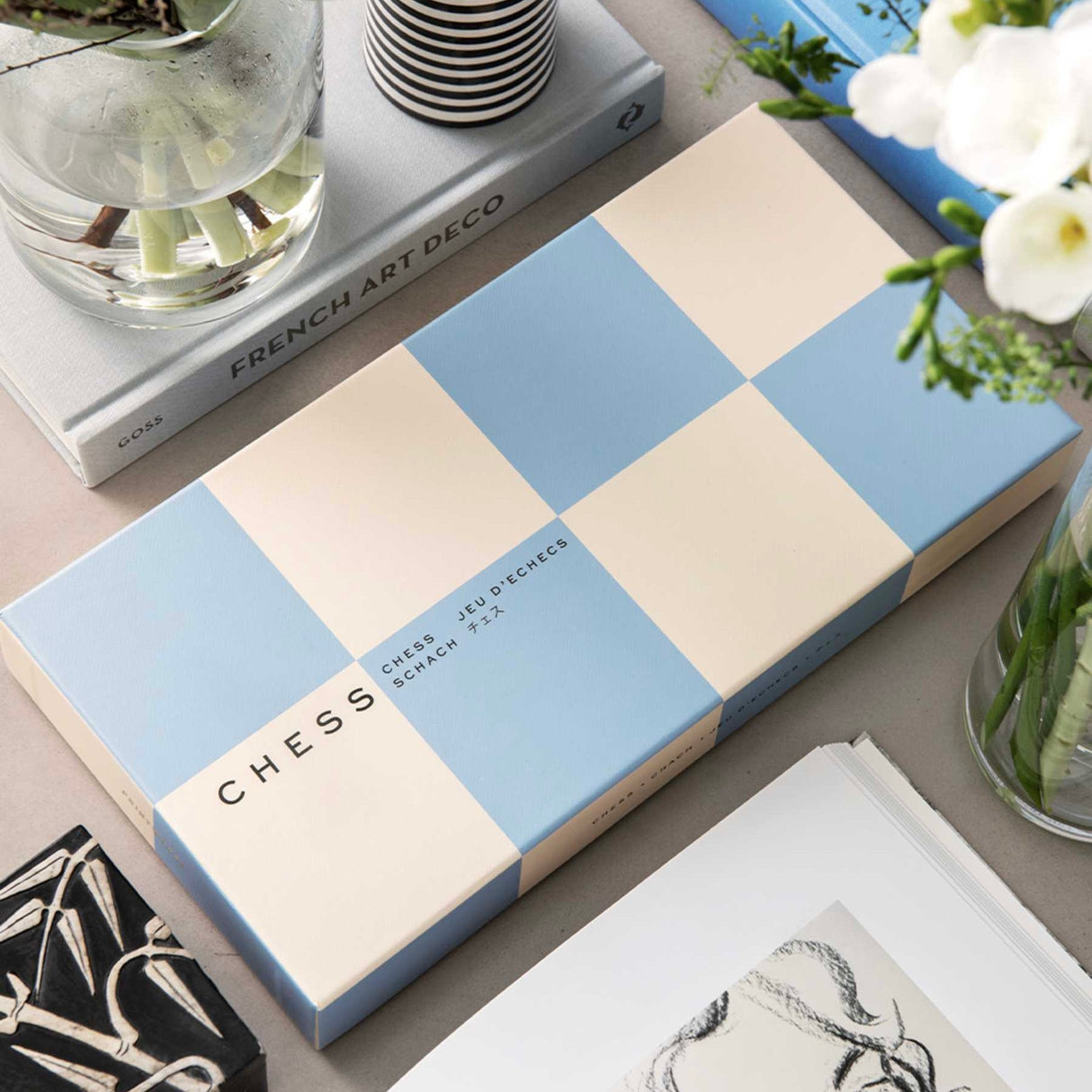 PRINTWORKS Spiel “Play Chess” | Modernes Schachspiel | PRINTWORKS