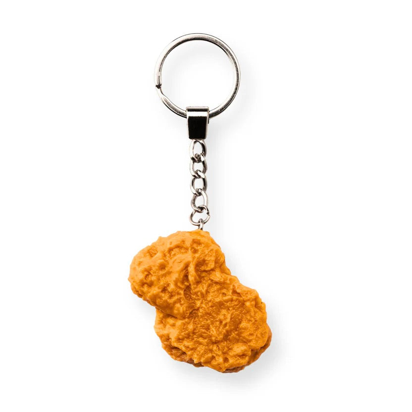 yumazing Schlüsselanhänger “Chicken Nugget” | Goldene Kette, crispy Look | yumazing