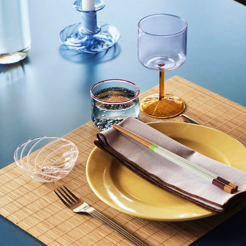 HAY Weingläser „Tint Pink & Yellow“ | 2er-Set mit Farbtwist | HAY