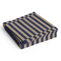 HAY Servietten „Dark Blue & Dark Sand Pillar Stripe“ | Set mit 20 Stück | HAY