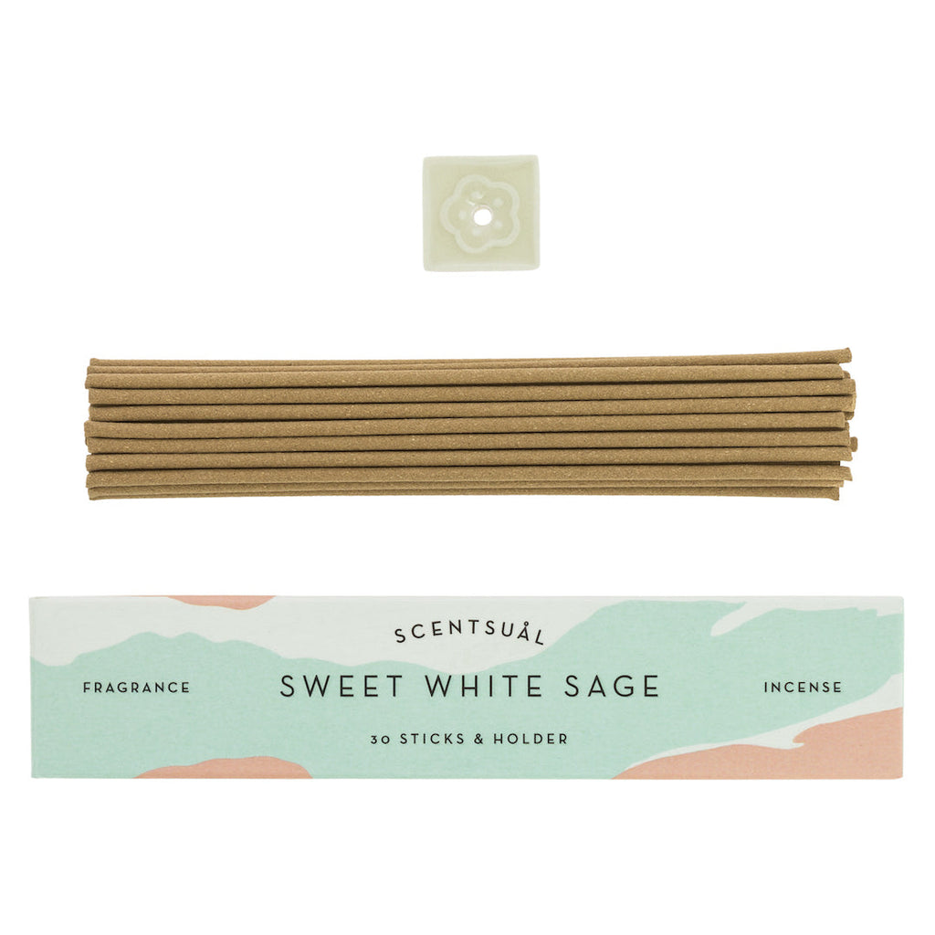 Nippon Kodo Räucherstäbe Scentsual Incense inkl. Halterung Sweet White Sage