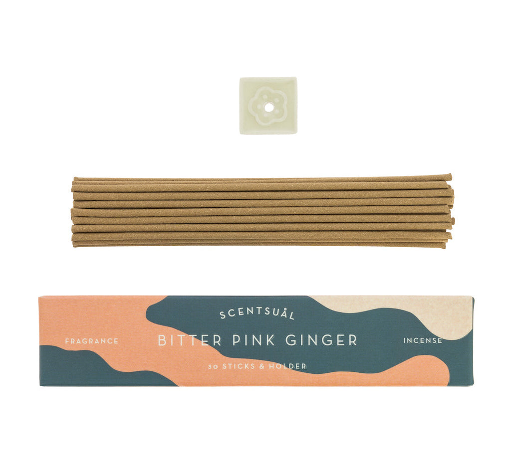 Nippon Kodo Räucherstäbe Scentsual Incense inkl. Halterung Bitter Pink Ginger