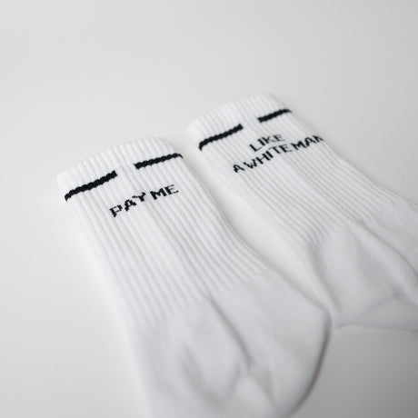 arrel Socken “Pay Me Like a White Man” | Coole Statement Socken | arrel