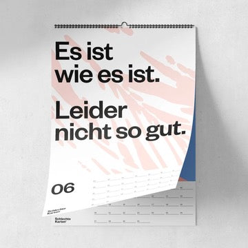 Schlechte Karten Wandkalender „Demotivierend 2026“ | Monat für Monat mies drauf | Schlechte Karten