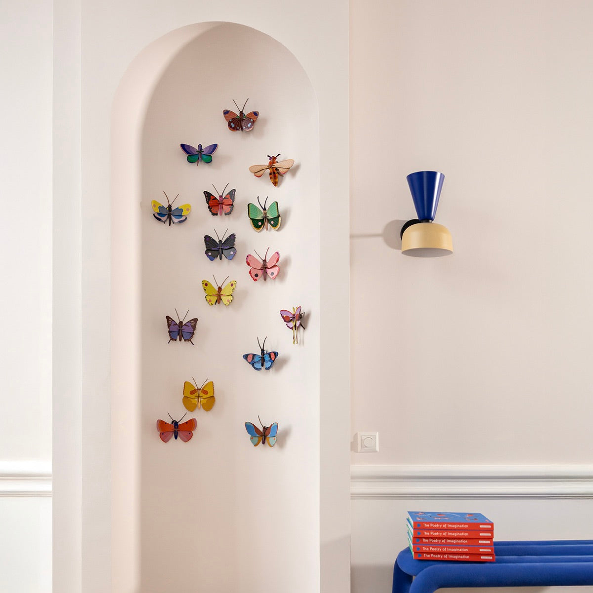 studio ROOF Wanddeko “Blue Diadem Butterfly” | 3D Schmetterling | studio ROOF