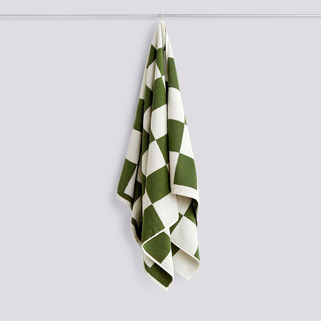 HAY Badetuch „Check Matcha 70×136 cm“ | Stylisch & saugfähig | HAY