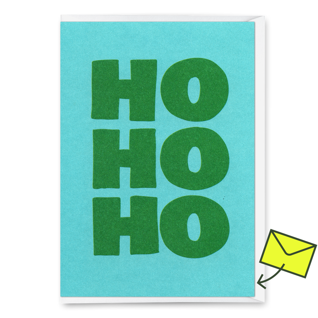 Deli Cards Grußkarte "Hohoho 2colors" | Schöne Klappkarte zu Weihnachten