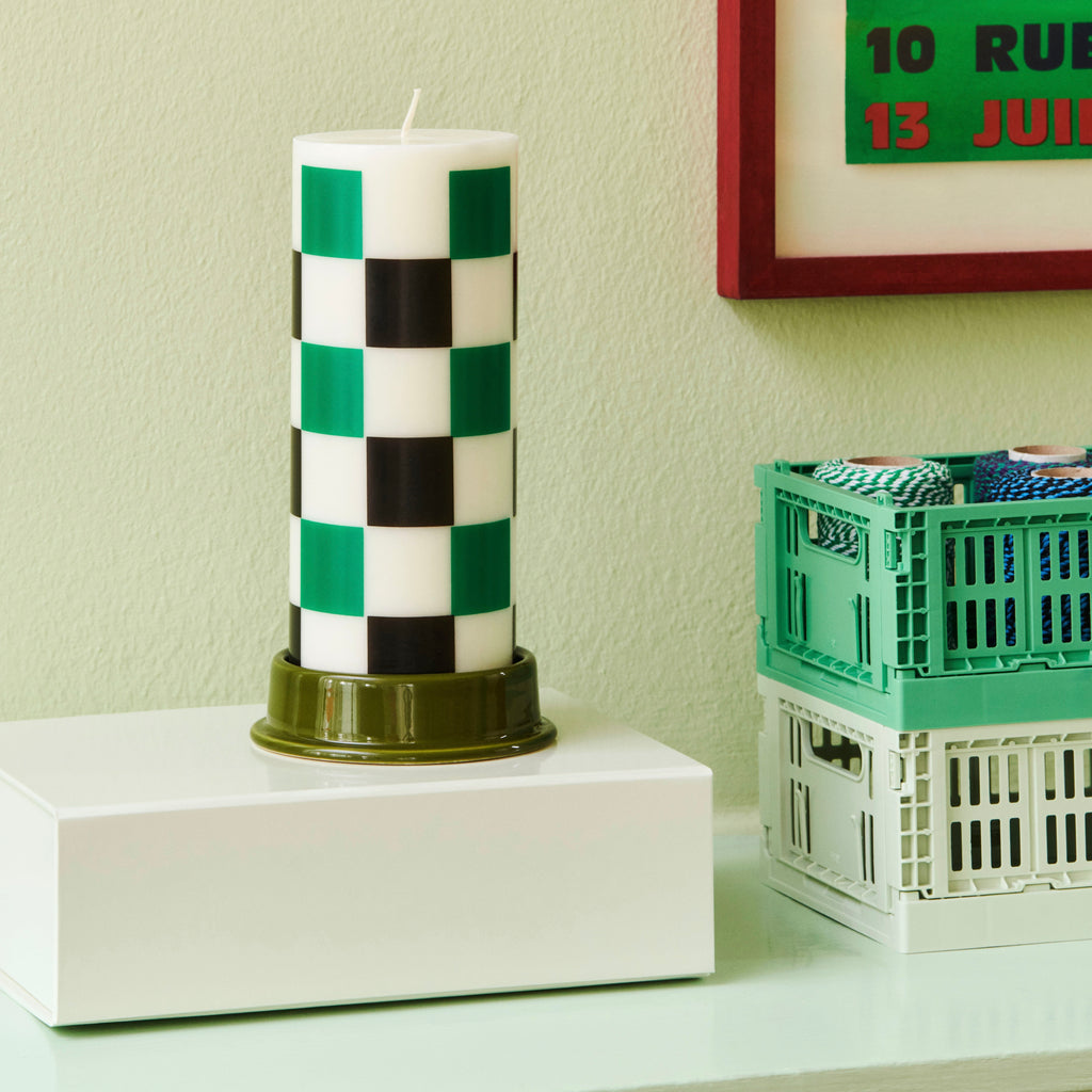 HAY Faltbox „Colour Crate Mini Dark Mint“ | 2er-Set in dunklem Mint | HAY