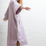 BONGUSTA Poncho „Naram Lilac & Neon Yellow L/XL“ | Auffällig & weich | BONGUSTA