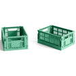 HAY Faltbox „Colour Crate Mini Dark Mint“ | 2er-Set in dunklem Mint | HAY