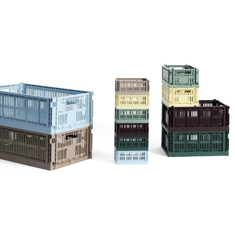 HAY Faltbox „Colour Crate Small Sage Green“ | Sanftes Grün für alles | HAY