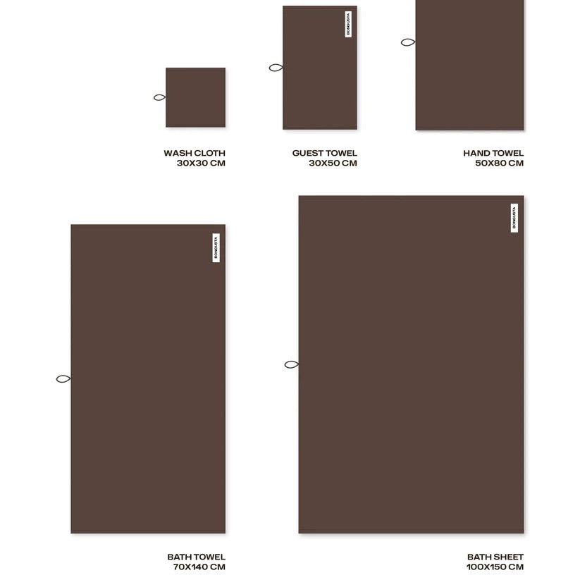 BONGUSTA Handtuch „Naram Coffee 50×80 cm“ | Warm & weich | BONGUSTA