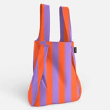 notabag Rucksack „Red/Purple Stripes“ | Kontrastreiche Streifen | Notabag