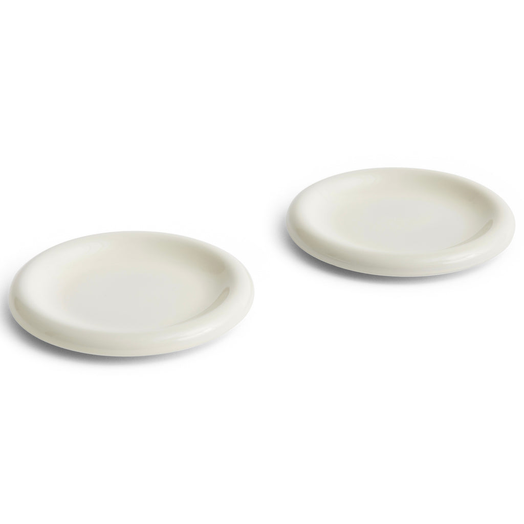 HAY Teller „Barro Plate Off-White 18 cm“ | Kleines 2er-Set | HAY