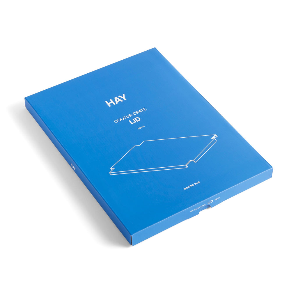 HAY Deckel „Faltbox Medium Electric Blue“ | Klarer Abschluss | HAY