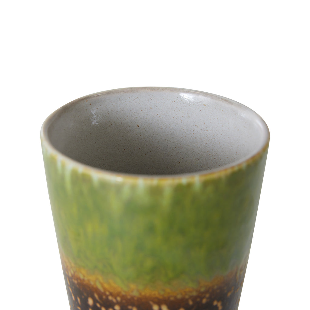 HKliving Tee Tasse HKliving "70s Ceramics Algae" | 475ml Steingut-Tasse im Retro-Design