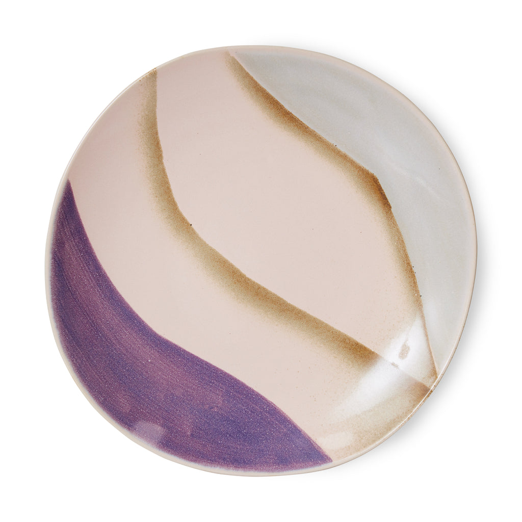 HKliving 2er Set Teller HKliving "70s Ceramics Valley" | 22cm Side Plates aus Keramik im Retro-Design